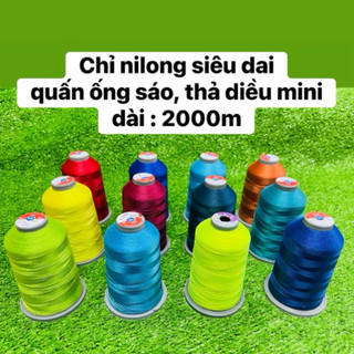  Chỉ nilong dài: 2000m siêu dai dùng quấn ống sáo thả diều mini đa dạng màu sắc lựa chọn 