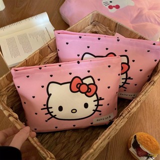 túi, ví vải hello kitty nhiều mẫu có khoá kéo, đựng đồ dùng cá nhân, mỹ phẩm tiện lợi