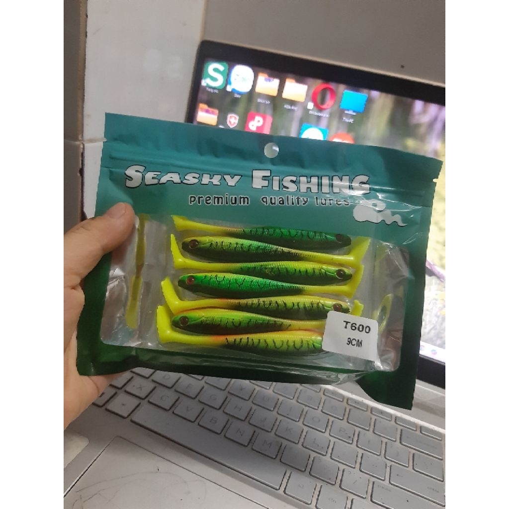 Mồi Mềm NFF Xanh Chính Hãng Size 7cm 9cm, Mồi Mềm Câu Lure SIêu Nhạy 1 Gói 7 Con