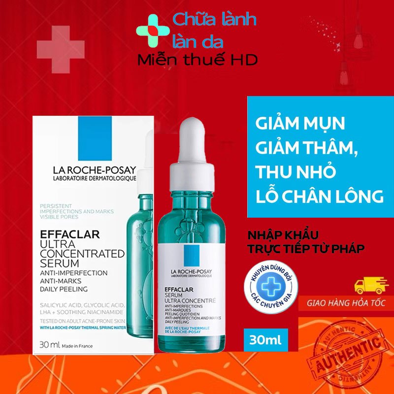 【7D GIẢM DẦU - 28D SẠCH MỤN】Serum Effaclar La Roche-Posay 30ml: Se Khít Lỗ Chân Lông & Giảm Thâm 02