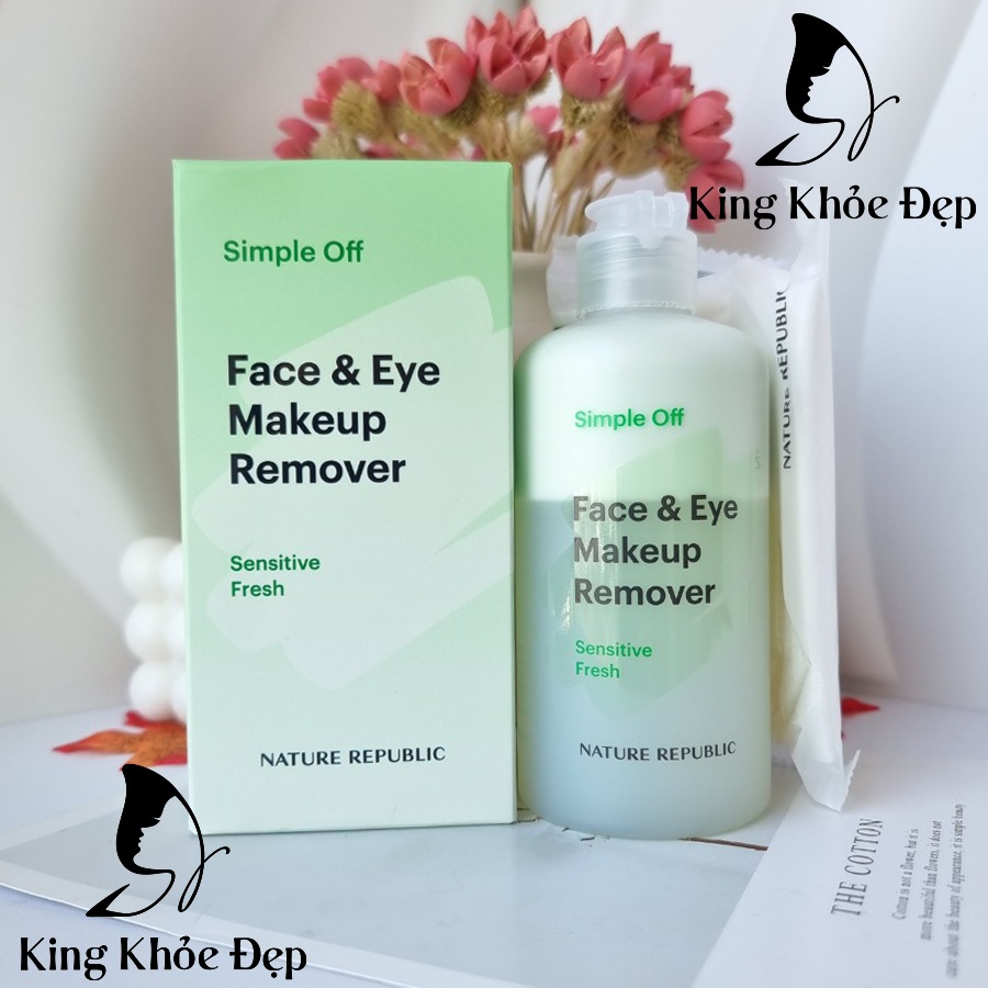 Nước Tẩy Trang Nature Republic Face & Eye Makeup Remover Sensitive Fresh