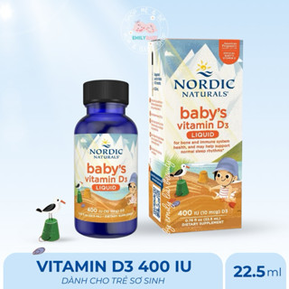  Vitamin D3 nhỏ giọt NORDIC NATURALS cho bé sơ sinh 