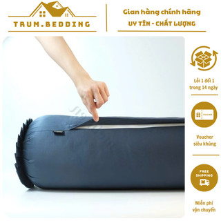 Vỏ gối ôm Lụa Tencel thiết kế tai bèo trẻ trung hiện đại, vỏ ôm có khoá kéo dễ dàng tháo và lồng ruột size 37x70cm