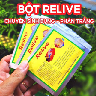 Bột RELIVE Hỗ Trợ Điều Trị Các Bệnh Đường Ruột,Sình Bụng,Lủng Đầu,Sưng Mỏ,Đi Phân Trắng,Biếng Ăn Của Cá Cảnh