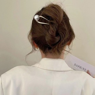 Trâm cài tóc hình chữ U ngoc trai đơn phong cách Trung Hoa mặc áo dài, sườn xám xinh xắn cho nữ