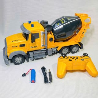  Xe Trộn Bê Tông Xe Cẩu Tự Hành Điều Khiển Từ Xa Sử Dụng Sạc Pin Loại To Chất Liệu Nhựa ABS Cho Bé 