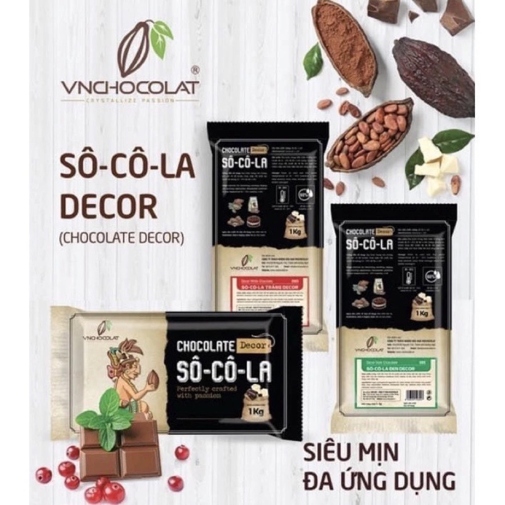 Socola Decor VNChocolat ĐEN 1kg
