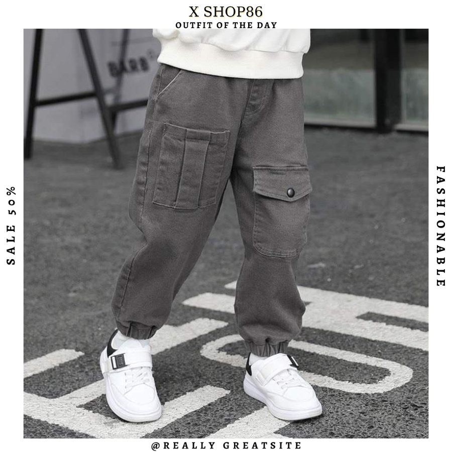 Quần Kaki trẻ em M1, chất kaki gió, co giãn tốt, vận động thoải mái XSHOP86