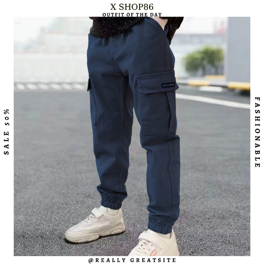 Quần kaki trẻ em M2, chất kaki gió, vận động thoải mái XSHOP86