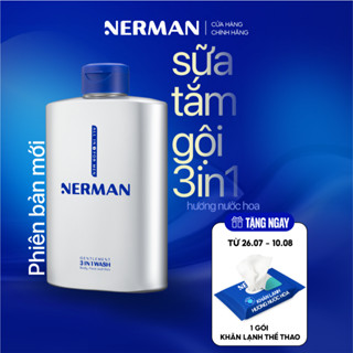 Sữa tắm gội nam giới hương nước hoa Gentleman 3 in 1 Nerman 350ml