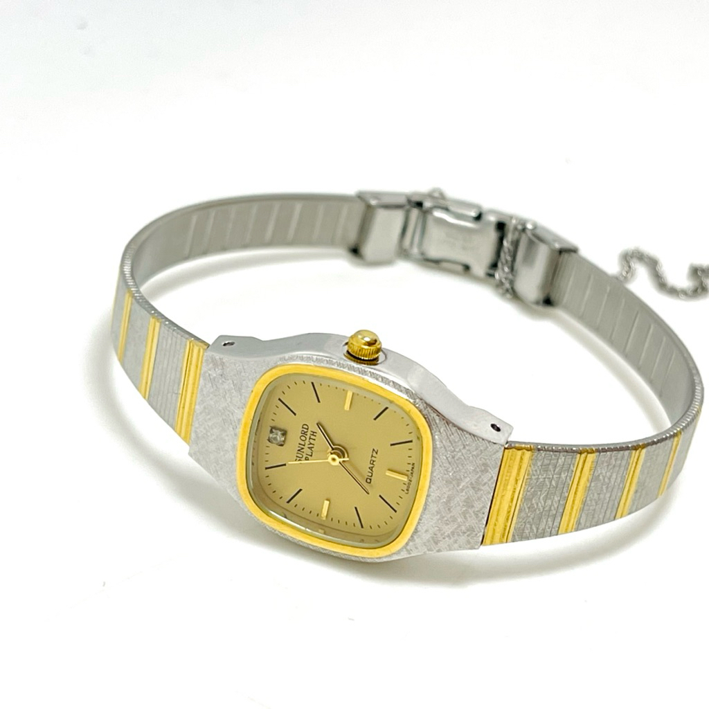 Đồng hồ tank lụa đúc hiệu SUNLORD Vintage mặt vàng kem - Nhật Bản, Chính hãng [2Hand]