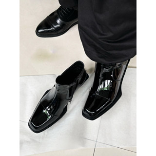   ORDER 66633  Giày Da Nam Lười Mũi Vuông Nhọn Cổ Điển – Da Bóng Cao Cấp Phong Cách Âu Hàn Sang Trọng 