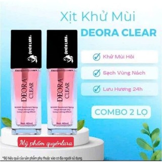 combo 2 Xịt khử mùi hôi nách DEORA CLEAR 50 ml