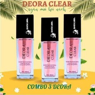 combo 3 lọ xịt khử mùi hôi nách Deora Clear hương nước hoa