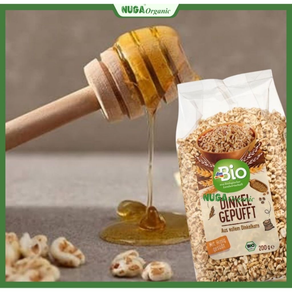 Bỏng (cốm) lúa mì mật ong hữu cơ - DmBio - 200g