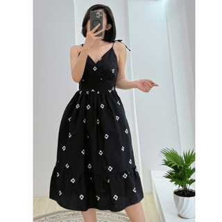 ĐẦM 2 DÂY DÁNG DÀI, ĐẦM THÊU CÓ LÓT MỀM MÁT
