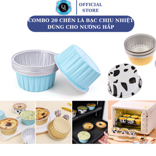 Set 20 Cốc Nhôm Nhà Bếp không nắp – Chịu Nhiệt, Chống Dầu – Dùng Nướng, Hấp, Hâm Nóng