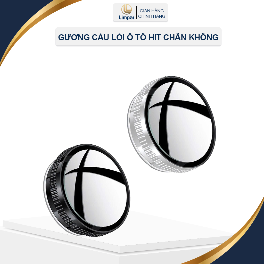 Gương cầu lồi ô tô hit chân không xoay 360 độ giúp tăng tầm nhìn, chống điểm mù cho xe hơi