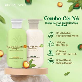  Combo Dầu gội và Dầu xả giữ màu tóc nhuộm MACALAND 500ml dưỡng tóc mềm mượt chắc khỏe phục hồi hư tổn 