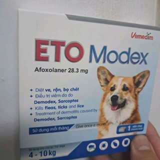 Viên Nhai ETO Modex Loại Bỏ Ve Rận, Bọ Chét Cho Chó (Chính Hãng Vemedim)