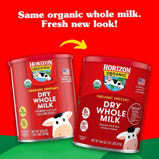   2027  -AIR -Mẫu Mới-  Sữa Tươi Nguyên Kem Dạng Bột Horizon Organic Whole Milk 870gr  Hàng AIR  