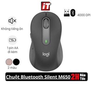 Chuột Không Dây Logitech M650 Bluetooth phù hợp môi trường văn phòng, click siêu êm không gây ồn
