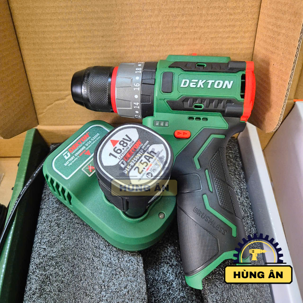 Mẫu mới/Máy khoan pin gia đình 3 chức năng Dekton Gen 2 D16-ID1060PRO/Motor Brushless/Hệ pin chọt D1