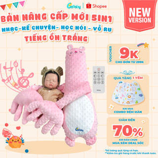 Gấu Bông Ôm Ngủ Cho Bé BAFABY Nhung Hạt Mịn Bông 7D Cao Cấp Vỗ Ru Ngủ Cho Bé Hạn Chế Giật Mình Giúp Bé Ngủ Ngon - 375