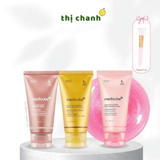 [Tặng Cọ] Mặt Nạ Ngủ MEDICUBE Collagen / Kojic Acid Turmeric Night/ PDRN Pink Caffeine Night Wrapping Mask 75ml