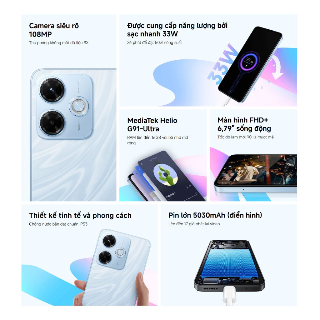 Điện Thoại Xiaomi Redmi 13X 6GB 128GB Chính Hãng | BigBuy360 - bigbuy360.vn