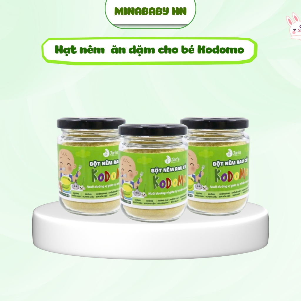 Hạt nêm dinh dưỡng ăn dặm cho bé Kodomo, Bột nêm rau củ cho bé Kodomo gia vị ăn dặm kích thích bé ăn