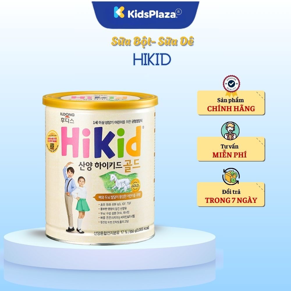 Sữa dê Hikid Hàn Quốc 650g cho bé 1-9 tuổi chính hãng - KidsPlaza