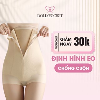 Quần Gen Nịt Bụng Siết Eo Chống Cuộn DOLLY SECRET Có Khóa Kéo Và Mắc Cài Q11