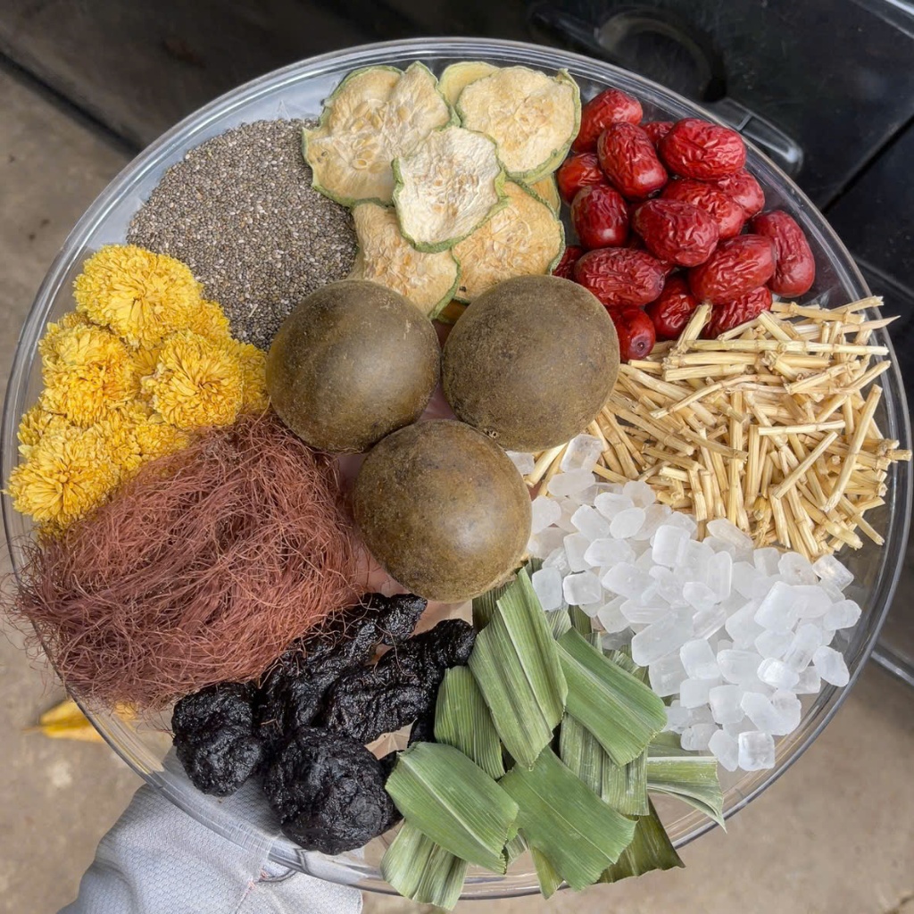   Tặng Sương Sáo  Combo 3 Sét Sâm Bí Đao 11 Vị Nấu 6 Lít Nước Thanh Mát 