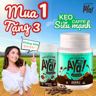  Kẹo Ngậm Cà Phê AYA Kẹo Cafe 100% Nguyên Chất Từ Hạt Cà Phê Vị MACCHIATO SIÊU MẠNH KHÔNG ĐƯỜNG 