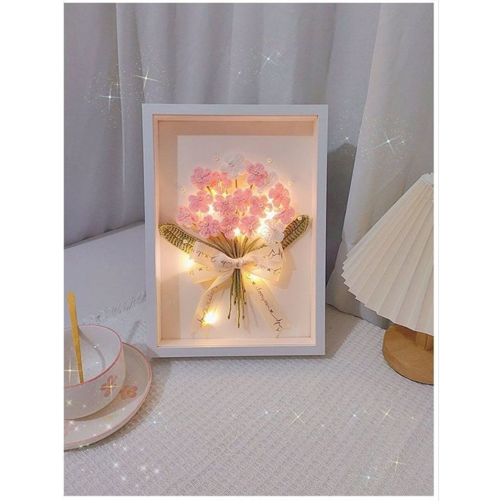 Hộp Quà Tặng Len Mix Hoa Lưu Ly