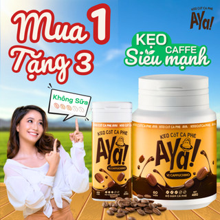  Kẹo Ngậm Cà Phê AYA Kẹo Cafe 100% Nguyên Chất Từ Hạt Cà Phê Vị CAPPUCINO SIÊU MẠNH ÍT ĐƯỜNG 