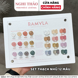 Set sơn gel thạch nhũ khổng tước RAMYLA 12 màu Nghi Thảo Nails