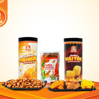 Combo VỐ CỰC KIẾM: Đùi Gà Rong Biển + Bim Mái Tôn + Bim Mái Ngói  - Đồ Ăn Vặt Snack - Ăn cùng Bà Tuyết
