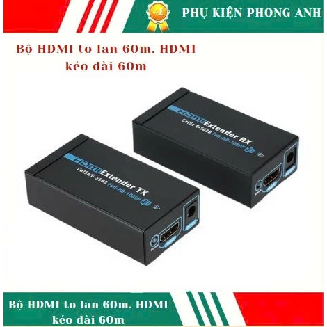 Bộ HDMI to lan 60m. HDMI kéo dài 60m