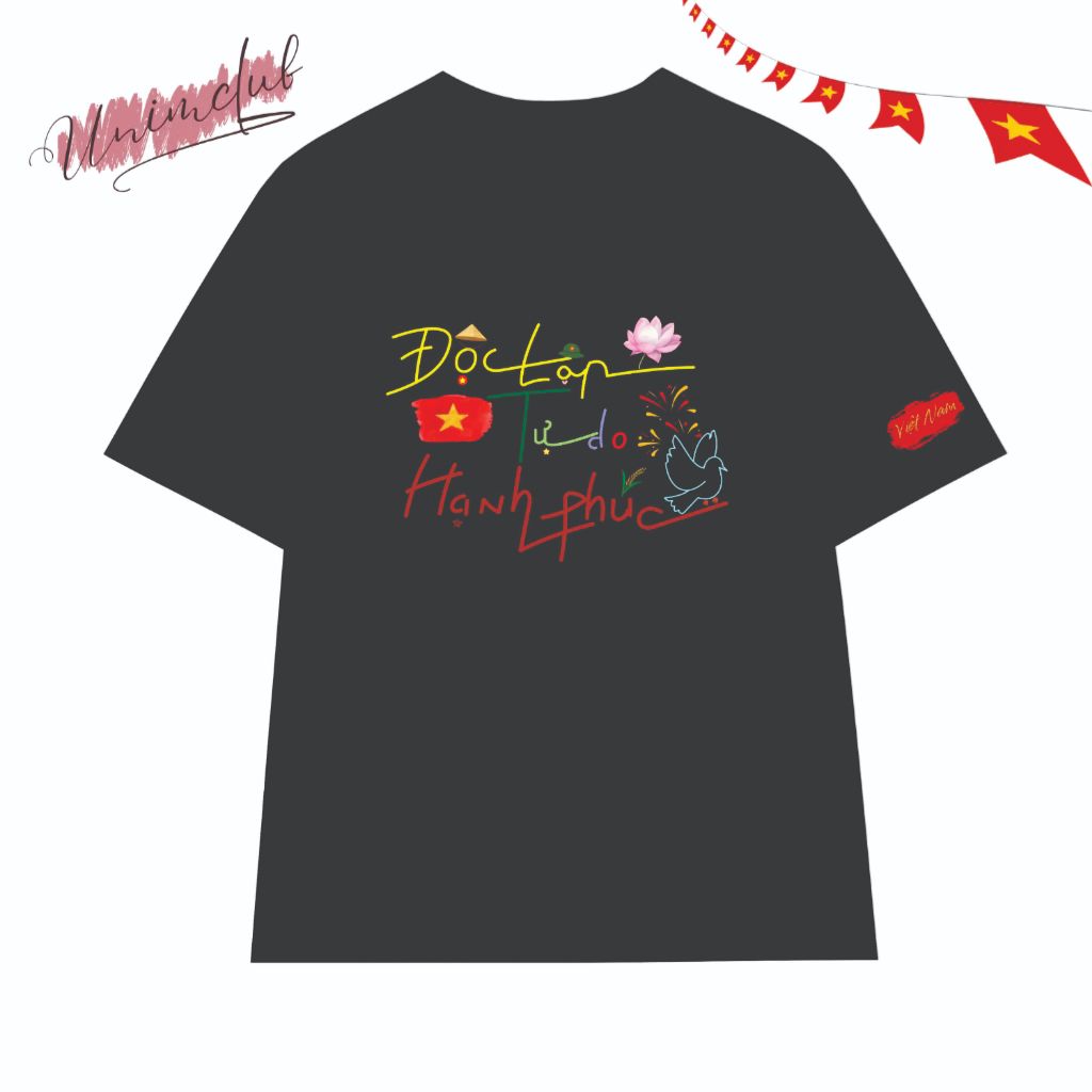 [Áo Việt Nam 2/9] Áo thun Việt Nam 2/9 Unim Độc Lập Tự Do Hạnh Phúc Cờ Tổ Quốc Hottrend 2025 Cotton 