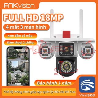  【Fnkvision Camera Yoosee MÁY BAY 3 MẮT ĐỘC LẬP 18MP D40E xoay 3 mắt cùng lúc đa chiều đầy đủ tính năng bảo hành 1 năm 