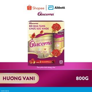   Tặng 2 gói dùng thử  Sữa bột Glucerna hương vani 800g dành cho người bị tiểu đường 