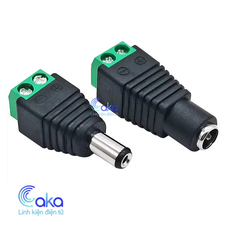 Jack Nguồn 12V DC 5.5x2.1mm Domino – Đấu Nối Nguồn Không Cần Hàn
