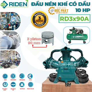  Đầu nén khí máy có dầu Piston 51-65 công suất 1 2HP - 10HP cho máy nén khí dây đai hiệu RIDEN 