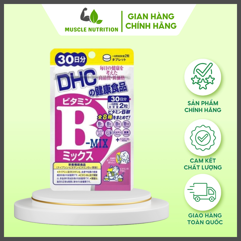DHC Vitamin B‑Mix – Viên uống bổ sung 8 loại Vitamin B hỗ trợ giảm stress, mệt mỏi, đẹp da