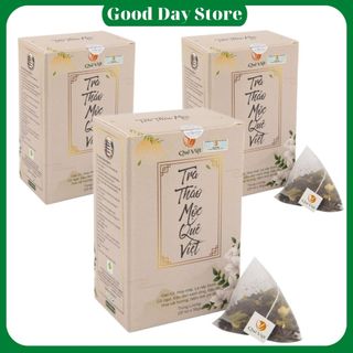 COMBO 3 HỘP Trà Thảo Mộc Quê Việt 600g - 20 Túi Lọc, Dễ Uống Mỗi Ngày, Hương Thảo Mộc Tự Nhiên