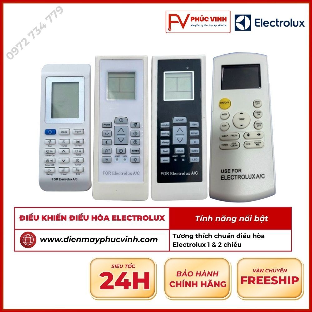 Điều khiển điều hòa Electrolux - Chế độ DRY cao cấp - Hàng chính hãng