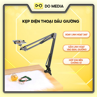 Kẹp điện thoại đầu giường gắn bàn xem phim, kẹp bàn livestream, quay video xoay 360 NB35