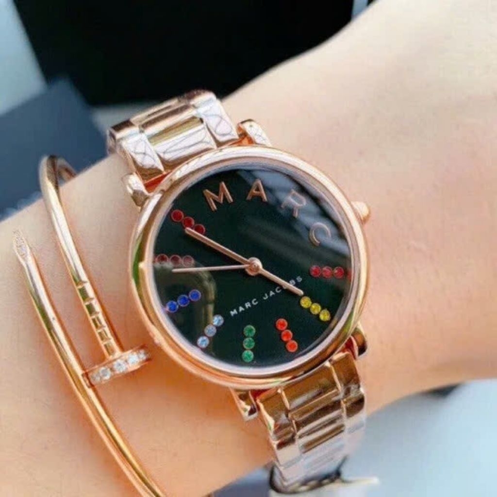 [ Chính Hãng 100%] Đồng Hồ Nữ Marc Jacob MJ3569 (3569) Máy Quartz (Pin) Kính Khoáng Mặt Tròn Siz 28m